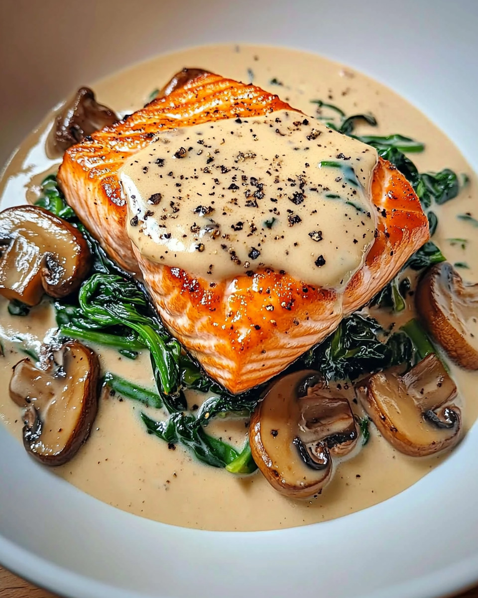 Pan-Seared Lachs mit cremiger Florentiner Sauce – Beste Rezepte